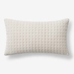 Tufted Stitch Velvet Decorative Lumbar Pillow Cover - Sand, 12 in. x 21 in.