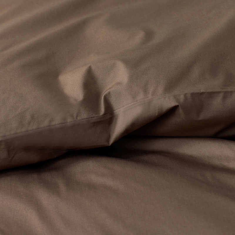 Classic Cool Cotton Percale Flat Bed Sheet - Coffee, King/Cal King