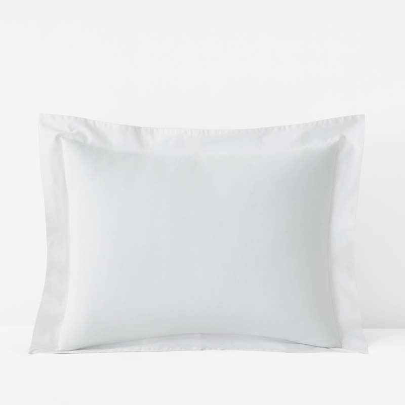 Solid Garment Washed Cotton Percale Sham - White, Standard
