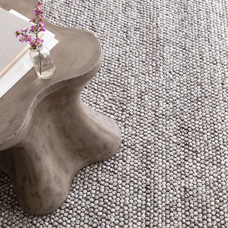 Chunky Handwoven Wool Rug - Gray, 3' x 5'