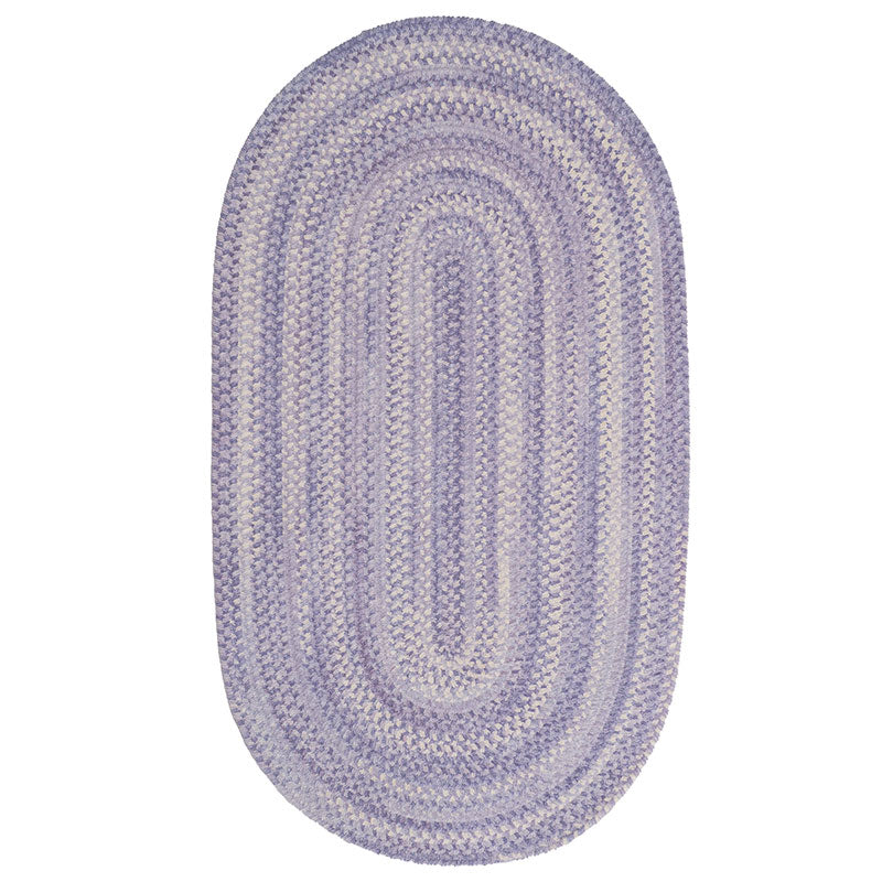 Bambini Braided Chenille Rug - Periwinkle, 7' x 9' Oval