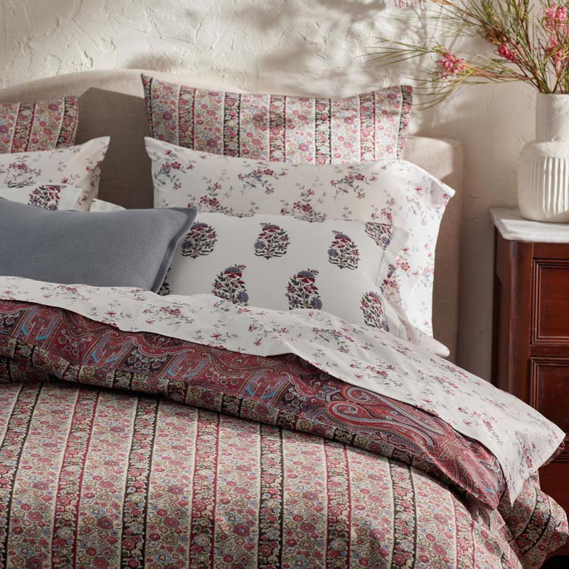 Aadrika Premium Smooth Sateen Sham - Burgundy, Standard