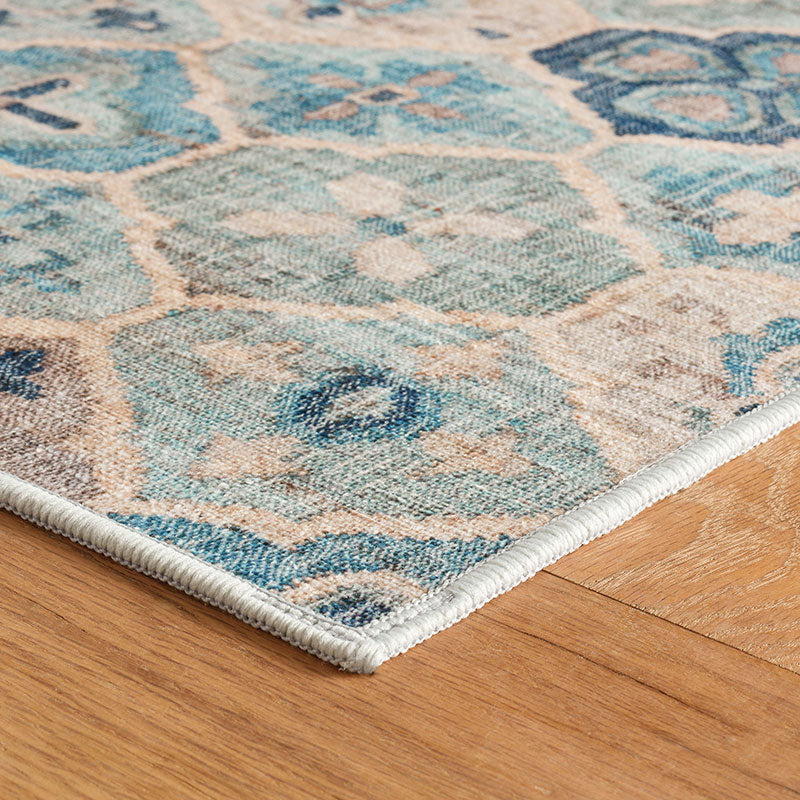 Pali Washable Rug - Blue, 5' x 8'