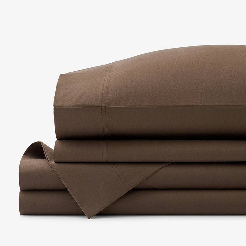 Brushed Cotton Sheet Set - Coffee, Queen