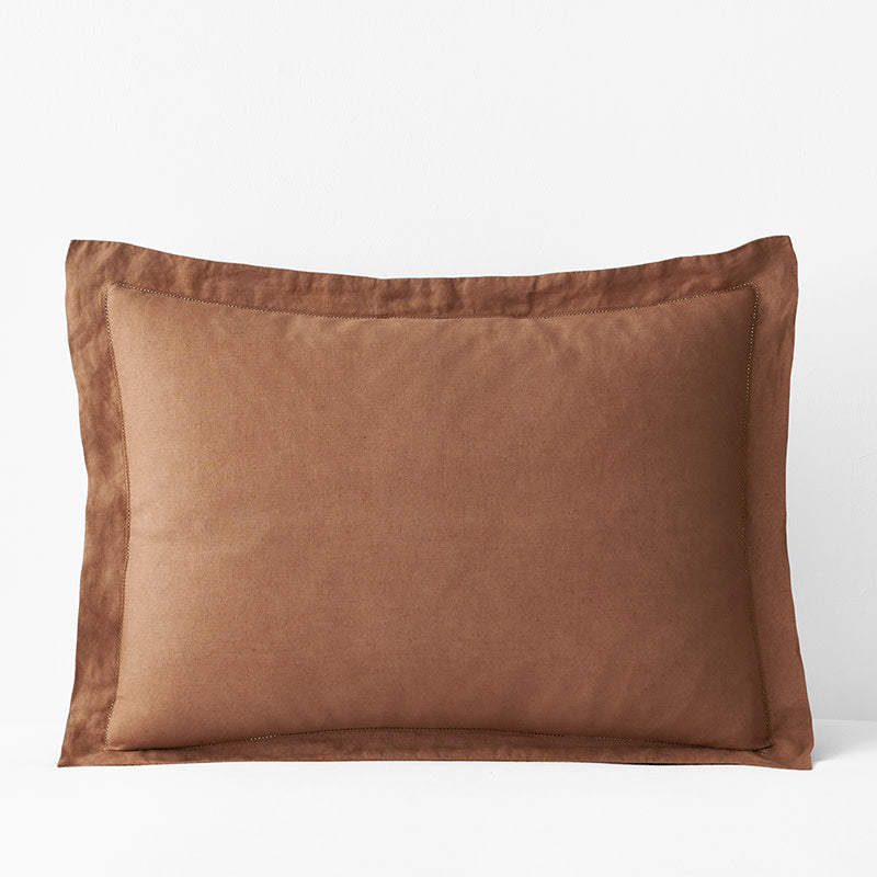 Premium Breathable Relaxed Linen Sham - Clay, Standard
