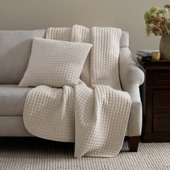 Tufted Stitch Velvet Decorative Lumbar Pillow Cover - Sand, 12 in. x 21 in.