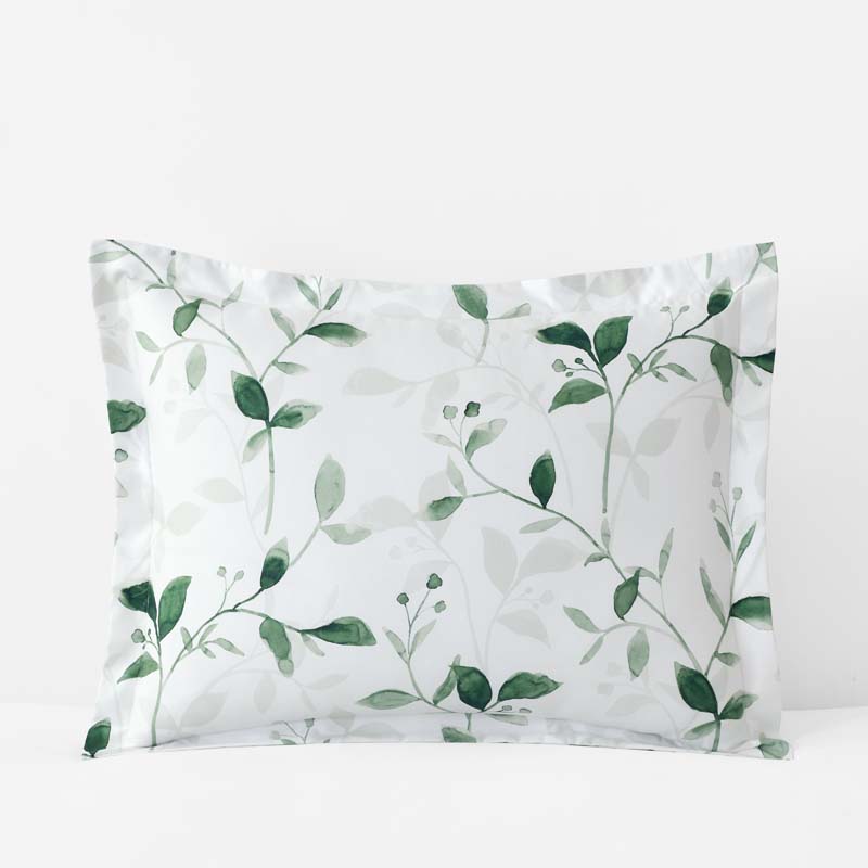 Botanic Meadow Premium Smooth Wrinkle-Free Sateen Sham - Evergreen, Standard