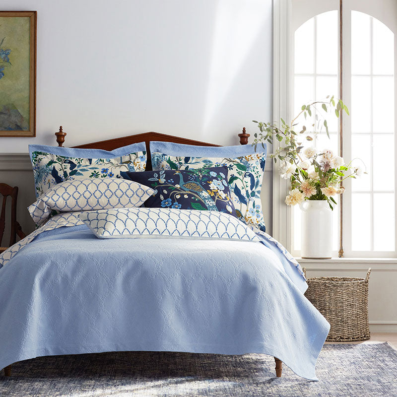Laurel Classic Smooth Sateen Pillowcase Set - Blue, King