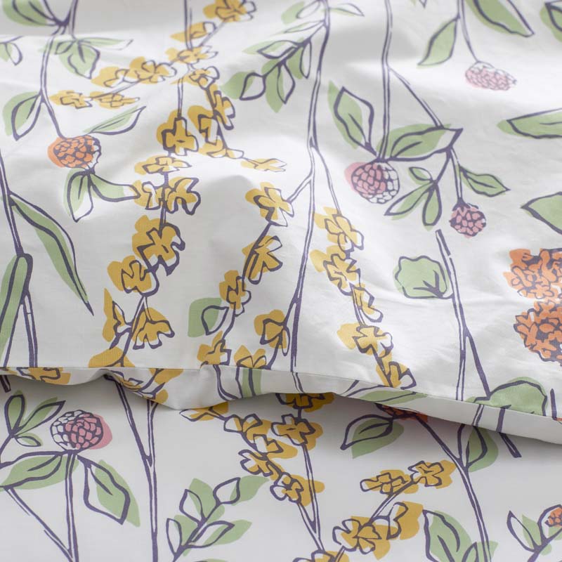 Garden Mirage Classic Cool Cotton Percale Fitted Bed Sheet - White Multi, Twin