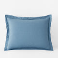 Premium Breathable Relaxed Linen Sham - Shadow Blue, King