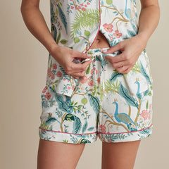 TENCEL™ Modal Jersey Knit Women's Short Set - Peacock, XS