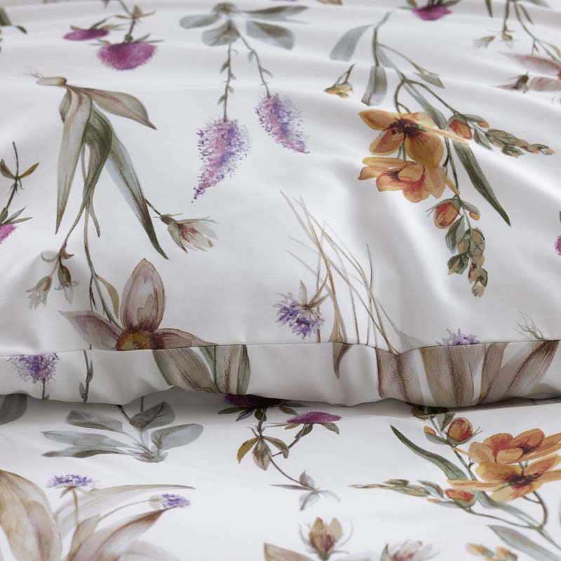 Stem Florals Premium Smooth Wrinkle-Free Sateen Sham - Ivory Multi, King