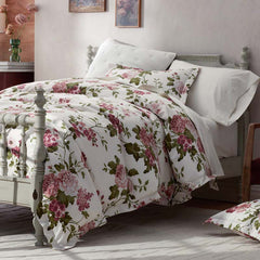 Victorian Bloom Premium Smooth Wrinkle-Free Sateen Duvet Cover - Ivory Multi, Full/Queen