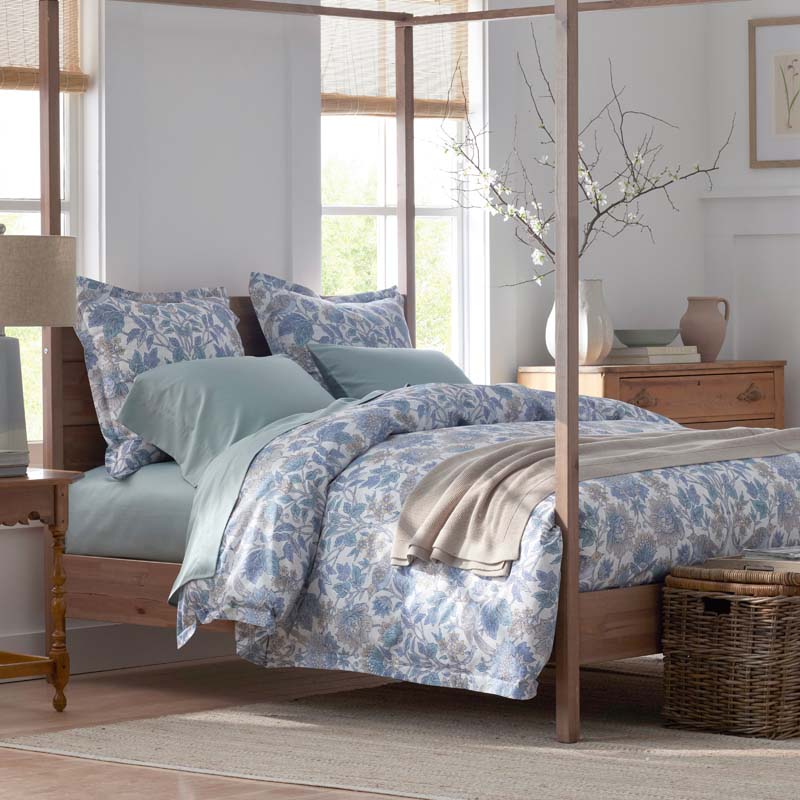 Garden Song Premium Smooth Sateen Pillowcase Set - Mint Green, King