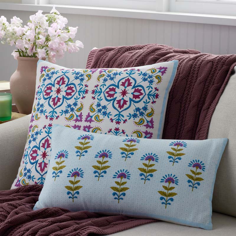 Idril Floral Decorative Square Pillow Cover - Multi