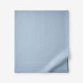 Classic Ultra-Cozy Cotton Velvet Flannel Flat Bed Sheet - Powder Blue, Queen