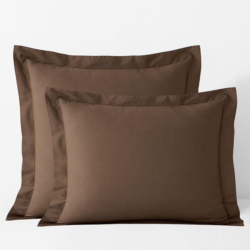 Classic Cool Cotton Percale Sham - Coffee, King