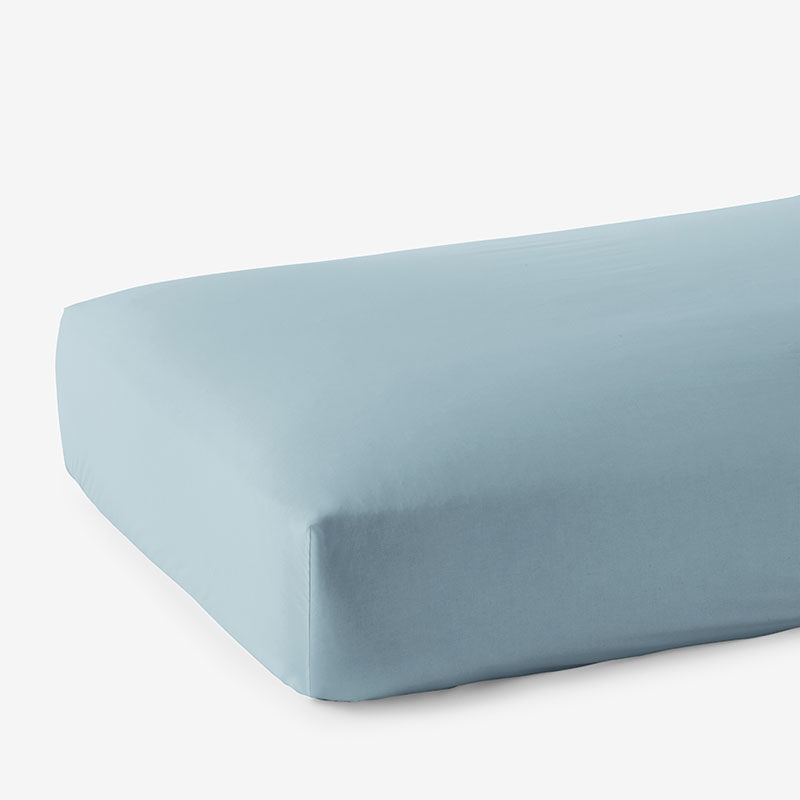 Premium Smooth Supima® Cotton Wrinkle-Free Sateen Fitted Bed Sheet - Cloud, Deep Pocket King