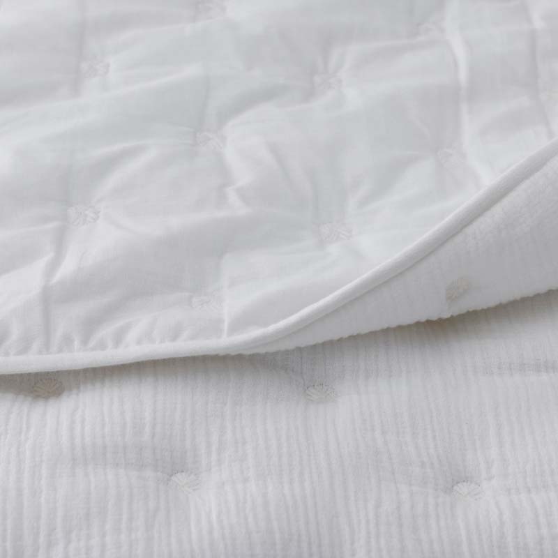 Gauze Deco Quilted Sham - Off White, Euro