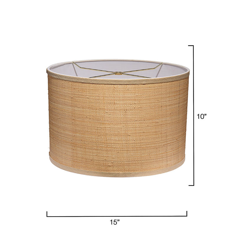 Natural Raffia Lamp Shade - Natural, Small