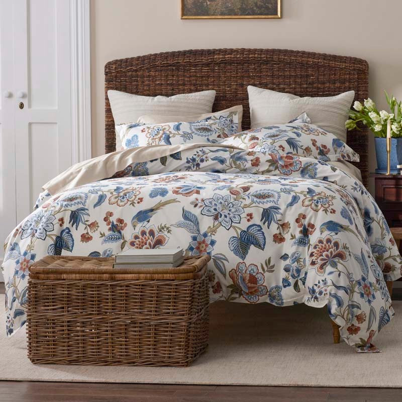Vintage Meadow Premium Smooth Wrinkle-Free Sateen Bed Sheet Set - Beige, Full