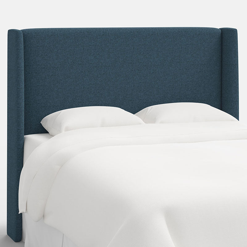 Gramercy Textured Linen Headboard - Navy, Queen