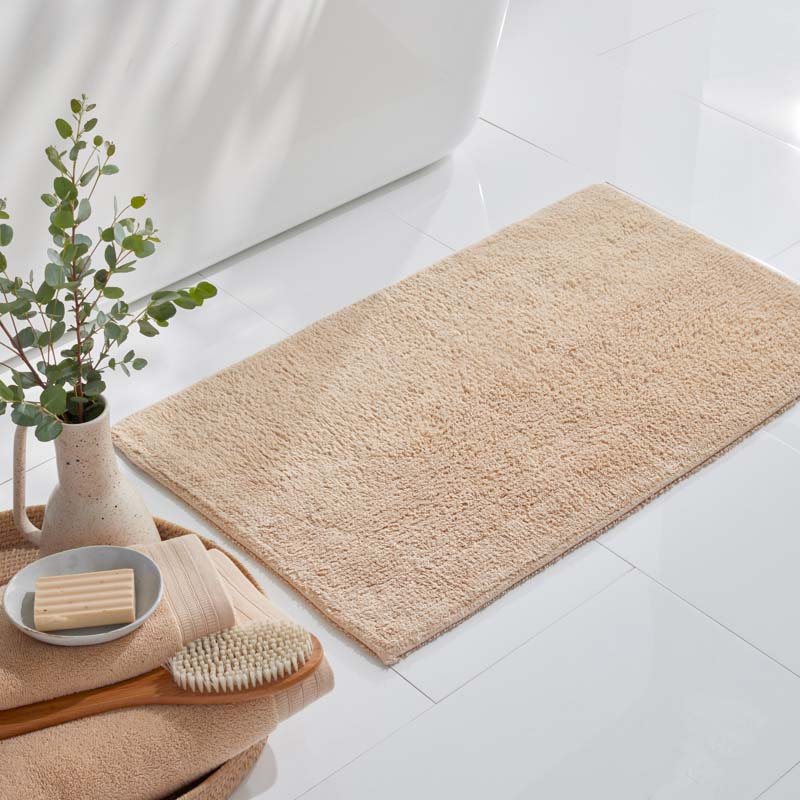 Plush Spa Solid Bath Rug - Antique Beige, 17 in. x 24 in.