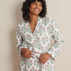 Textured Gauze Cotton Robe - Suhana, XXL