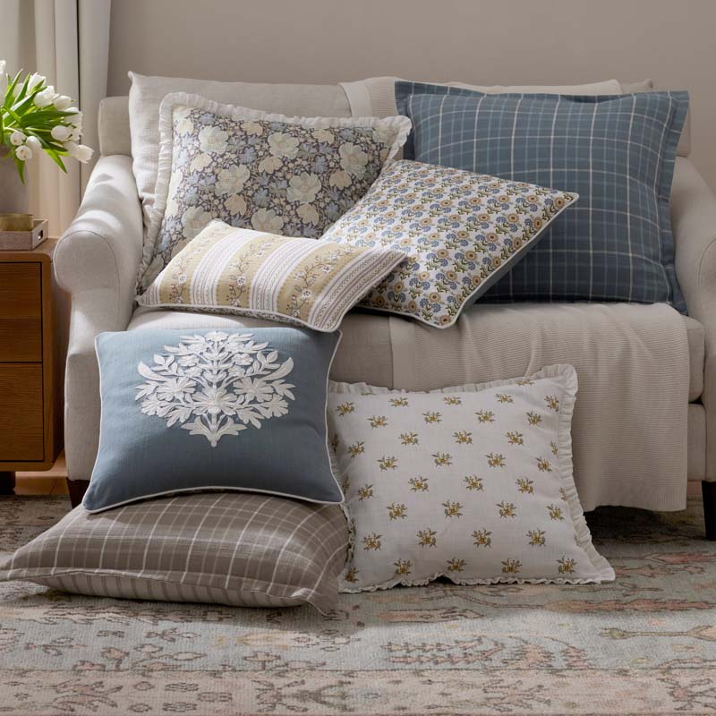 Yarn-Dyed Plaid Reversible Sham - Mineral, Euro