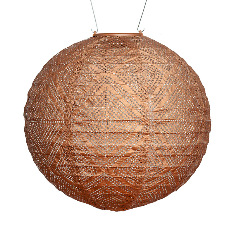 Soji™ Stella Boho Solar Outdoor Lantern - Copper