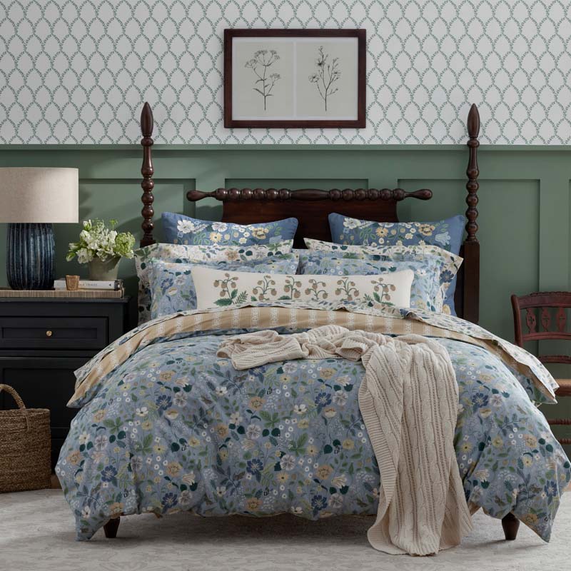Strawberry Fields Decorative Square Pillow Cover - Green