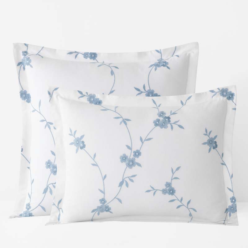 Brinda Floral Sham - White, Euro