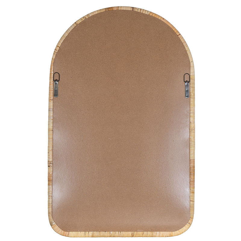 Arched Rattan Wall Mirror - Natural