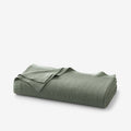 Classic All Season Breathable Cotton Knit Throw - Green