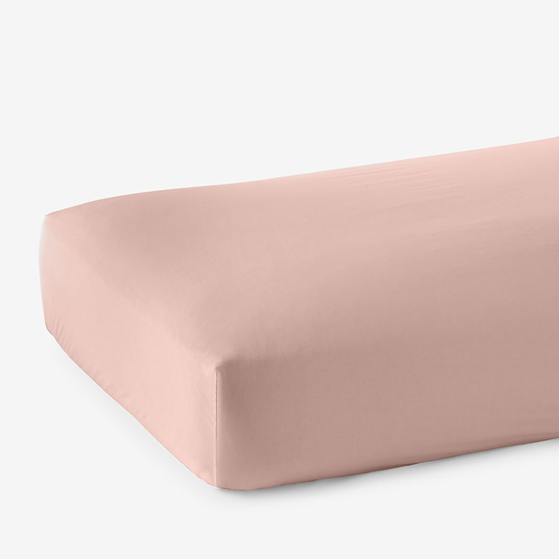 Premium Smooth Supima® Cotton Wrinkle-Free Sateen Fitted Bed Sheet - Rose, Cal. King