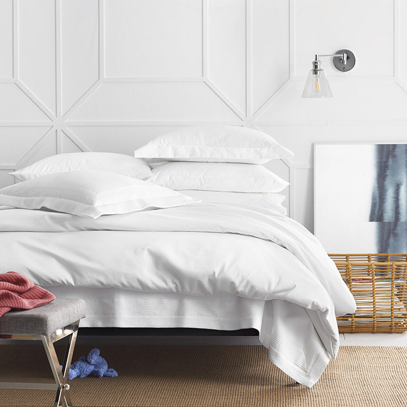 Premium Smooth Supima® Cotton Wrinkle-Free Sateen Duvet Cover - Cloud, Full