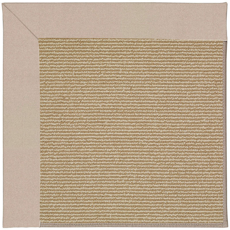 Sunbrella Narrow Stripe Bordered Indoor/Outdoor Rug - Antique Beige, 5' x 8'