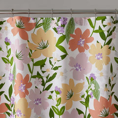 Whimsy Garden Classic Cool Cotton Percale Shower Curtain - Multi