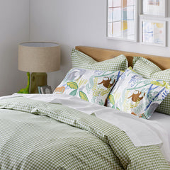 Gingham Classic Cool Organic Cotton Percale Comforter Set - Moss, Twin/Twin XL