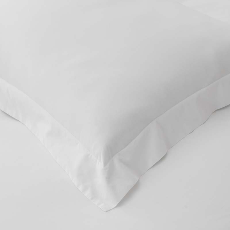 Solid Garment Washed Cotton Percale Duvet Cover - White, Full/Queen