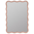 Wave Rectangle Wall Mirror - Bubblegum