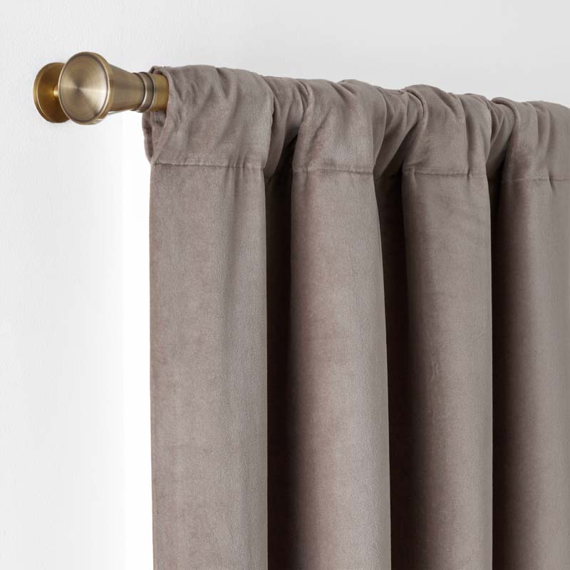 Velvet Blackout Window Curtain - Taupe, 96 in.