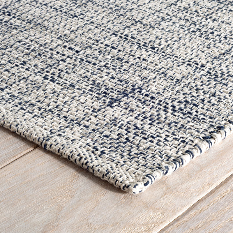 Marled Handwoven Cotton Rug - Indigo, 4' x 6'