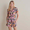 Printed Poplin Women's Shorts Set - Wild Floral, XS