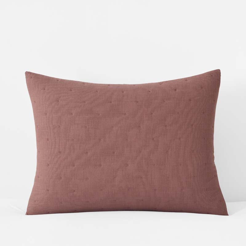 Petite Tufted Quilted Sham - Brick, Standard