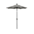 6' Round Outdoor Patio Umbrella, Aluminum with Push Button Tilt - Black Finish, Cabana Classic