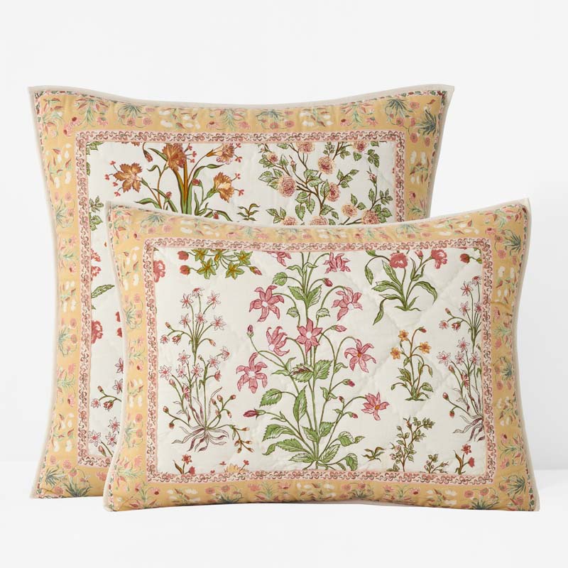 Myesha Quilted Sham - Gold, Euro