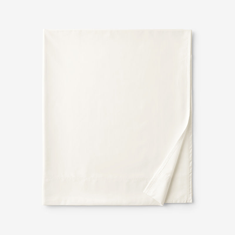 Classic Smooth Rayon Made From Bamboo Sateen Flat Bed Sheet - Ivory, Full