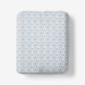 Tira Floral Classic Cool Cotton Percale Fitted Bed Sheet - Flower Blue, Twin