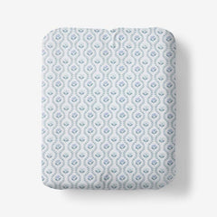 Tira Floral Classic Cool Cotton Percale Fitted Bed Sheet - Flower Blue, Full